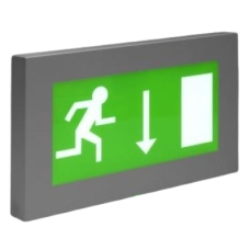 Advanced Lux Intelligent ELED/230/P Exi-LED Wall Mounted Slave Exit Sign with White finish (Arrow Down)