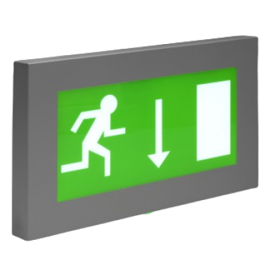 Advanced Lux Intelligent ELED/M3/P/BK Exi-LED Wall Mounted 3 Hour Maintained Exit Sign with White Finish (Arrow Down) Advanced Lux Intelligent ELED/M3/P/BK Exi-LED Wall Mounted 3 Hour Maintained Exit Sign with White Finish (Arrow Down)