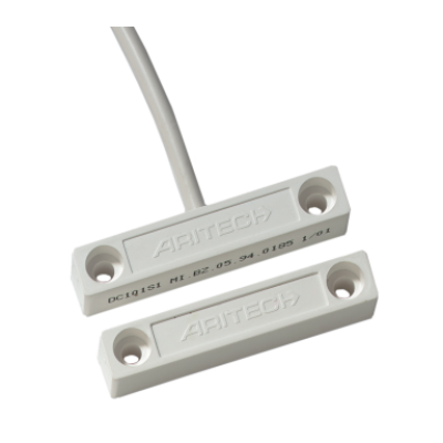 Aritech DC101 Surface Mount Magnetic Contact With 2m Cable, N/C, 15mm Gap, White (Grade 2)