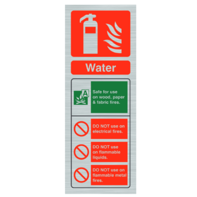 Commander 101SS Water ID Sign Stainless Steel
