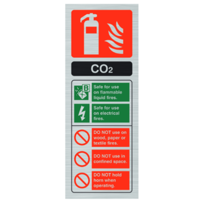 Commander 103SS CO2 ID Sign Stainless Steel