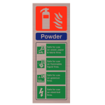 Commander 104AC Powder ID Sign Antique Copper