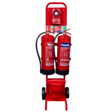 Checkfire BN-SD-004-WSA Flat-pack Compact Double Trolley and Wireless Alarm Bundle 1