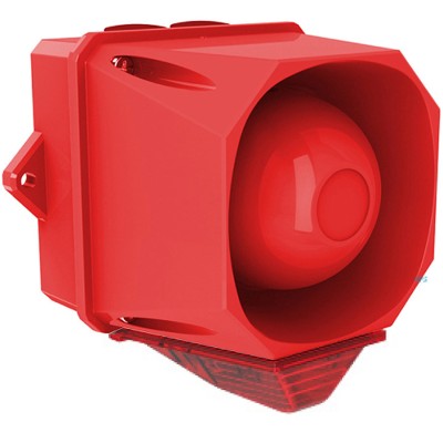 Cooper Fulleon 7092393FUL-0601 X10 Mini Sounder Beacon, 115/230V AC, Red Housing, Amber Lens