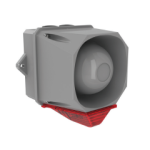Cooper Fulleon 7092396FUL-0604 X10 Mini Sounder Beacon, 115/230V AC, Dark Grey Housing, Red Lens