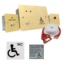 Hoyles A600FBRKIT Disabled Person Toilet Alarm Kit In Brushed Brass Hoyles A600FBRKIT Disabled Person Toilet Alarm Kit In Brushed Brass