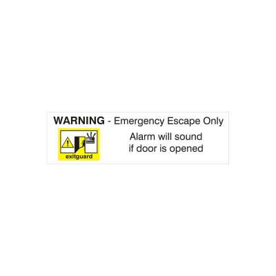 Hoyles LAB35084 Emergency Escape Only Sign 300 x 90mm Hoyles LAB35084 Emergency Escape Only Sign 300 x 90mm