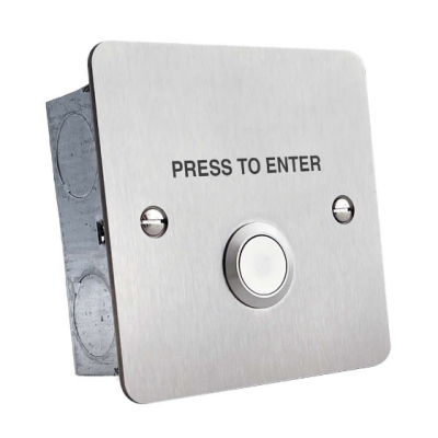 Hoyles S1707S Press To Enter Button - Stainless Steel