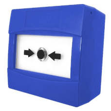 KAC M4A-B000SG-K013-11 Blue Double Pole Surface Glass Indoor Manual Call Point With A Double Pole With Plain Marking