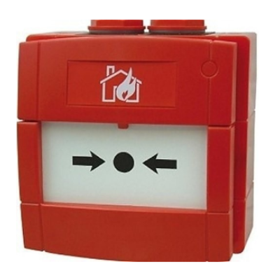 KAC W1A-R470SF-K013-01 Weatherproof Manual Call Point with Flexi-Glass - 470 ohm - Surface Mount - Red