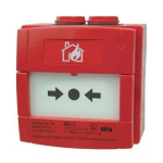 KAC W2A-R470SG-K013-81 Red Break Glass House Flame Outdoor Manual Call Point - 470 Ohm - Atex (Ex) Approved - Intrinsically Safe - With LED