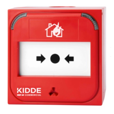 Kidde KE-DM3110R-KITF Excellence Series Intelligent Addressable Manual Call Point With Isolator, Back Box & Flip Cover