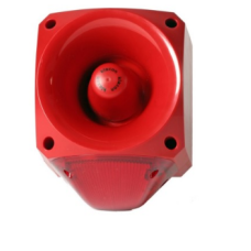Klaxon PNC-0206 Nexus 116dB Sounder Beacon, Red Lens, 64 Tones, 10-60V DC, 55mA