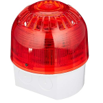 Klaxon PSB-0216 Sonos Beacon - DC - Red Lens - White Deep Base - 10-60V DC - 55mA