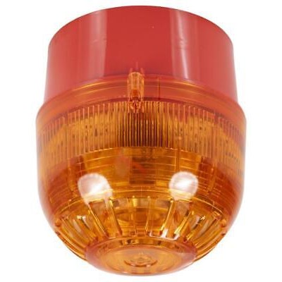 Klaxon PSB-0227 Sonos Beacon - DC - Amber Lens - Deep Red Base - 10-60V DC - 55mA Klaxon PSB-0227 Sonos Beacon - DC - Amber Lens - Deep Red Base - 10-60V DC - 55mA