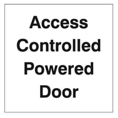 RGL AS0011 Access Controlled Powered Door Safety Sign RGL AS0011 Access Controlled Powered Door Safety Sign