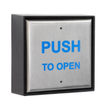 RGL Electronics WL-24-EBLPP04/PTO-KIT Wireless 4.5" Square Push Pad & Back Box c/w St/St Legend Plate