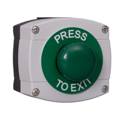 RGL Electronics WP66-G-GB/PTE Externally Rated Button IP66 - Press To Exit