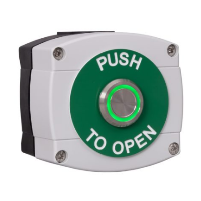RGL Electronics WP66-G-ILG/PTO Externally Rated Button IP66 - Push To Open