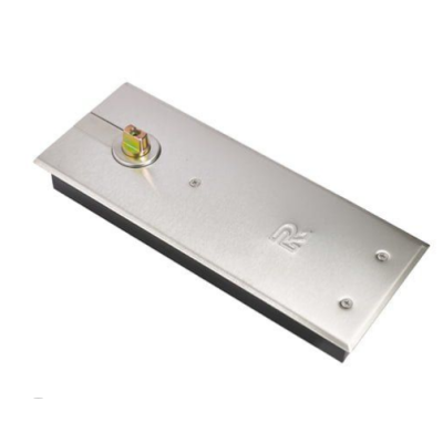 Rutland TS.7002NHO.SAX.SSLH Non Hold Open Floor Spring & Back Check c/w Cover Plate - Stainless Silver