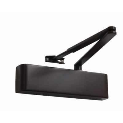 Rutland TS.9205.SRFB .DBDB Door Closer c/w Semi-Radius Cover, Flatbar Armset - Dark Bronze