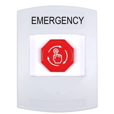 STI G3A309EM-EN Global Multipurpose Push Button - White - Turn-To-Reset - EMERGENCY