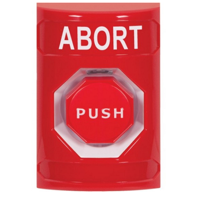 STI SS2002AB-EN Stopper Station – Red – Push Key To Reset – Illuminated - Abort Label
