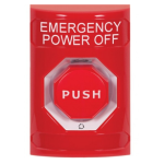 STI SS2009PO-EN Stopper Station – Red – Push & Turn Oct - Illum Button - Emergency Power Label