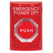 STI SS2009PO-EN Stopper Station – Red – Push & Turn Oct - Illum Button - Emergency Power Label