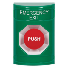 STI SS2104EX-EN Stopper Station – Green – Emergency Exit Label