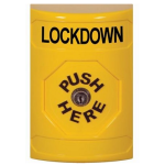 STI SS2200LD-EN Stopper Station – Yellow – Large Oct Push Button - Key To Reset - Lockdown