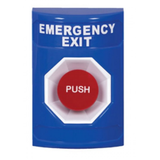 STI SS2404EX-EN Stopper Station – Blue – Momentary Push - Emergency Exit Label
