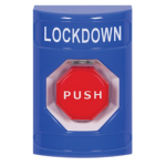 STI SS2405LD-EN Stopper Station – Blue – Momentary Illum - Lockdown Label