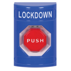 STI SS2405LD-EN Stopper Station – Blue – Momentary Illum - Lockdown Label