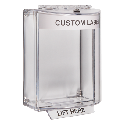 STI STI-13130CW Universal Stopper - White Sounder Relay - Clear Surface - Custom Label