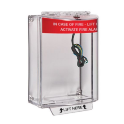STI STI-13130FR Universal Stopper - Red Sounder Relay - Clear Surface - Fire Label