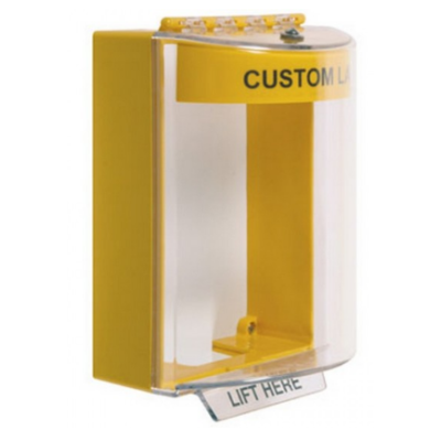 STI STI-13220CY Universal Stopper - Yellow Sounder - Surface - Yellow Spacer - Custom Label