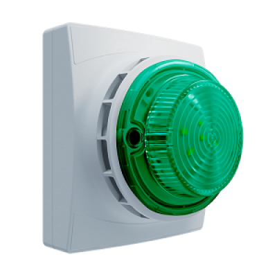 Vimpex 11-1610WPG-S Identifire Pro Sounder VID - White - Shallow Base - Green - Single