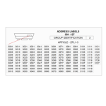 Ziton 11530-ZT Address Labels Set 3001-3127