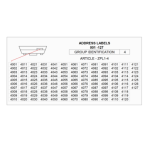 Ziton 11540-ZT Address Labels Set 4001-4127