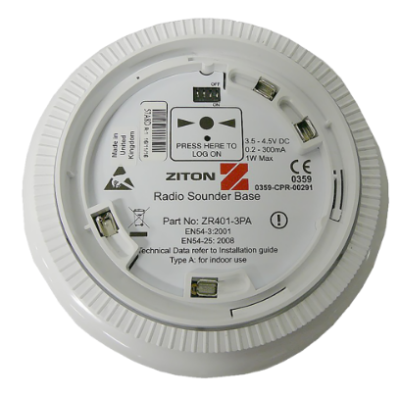 Ziton ZR401-3PA Wireless Detector Sounder Base