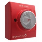 Vimpex 10-1110RSW-S Identifire Surface Tritone Sounder VID Red Body Clear Lens