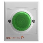 Vimpex 10-1110WFG-S Identifire Flush Tritone Sounder VID White Body Green Lens