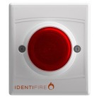 Vimpex 10-1110WFR-S Identifire Flush Tritone Sounder VID White Body Red Lens