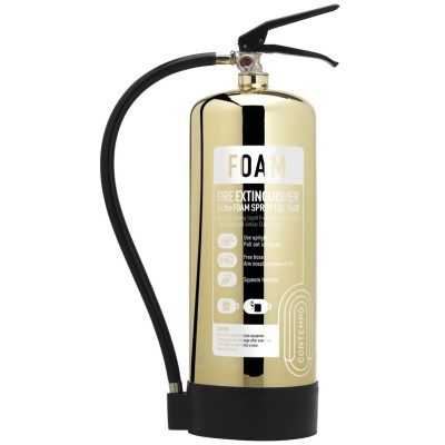 6 Litre Foam Commander Contempo Polished Gold Extinguisher FSEX6PG 6 Litre Foam Commander Contempo Polished Gold Extinguisher FSEX6PG