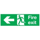 Left Fire Exit Sign (450mm x 150mm) Photoluminescent