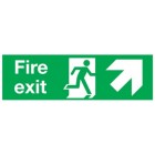 Up Right Fire Exit Sign (450mm x 150mm) Photoluminescent