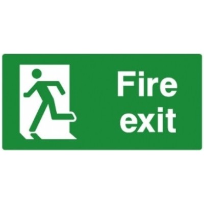 Final Fire Exit Sign with Man Left (300mm x 150mm) Photoluminescent Final Fire Exit Sign with Man Left (300mm x 150mm) Photoluminescent