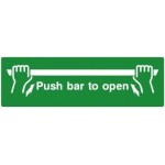 Push Bar to Open (300mm x 100mm) Photoluminescent Push Bar to Open (300mm x 100mm) Photoluminescent