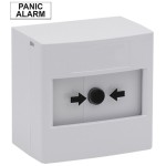 STI RP-WS-02 Single Pole Re-settable White Call Point with Panic Alarm Label (308-226)